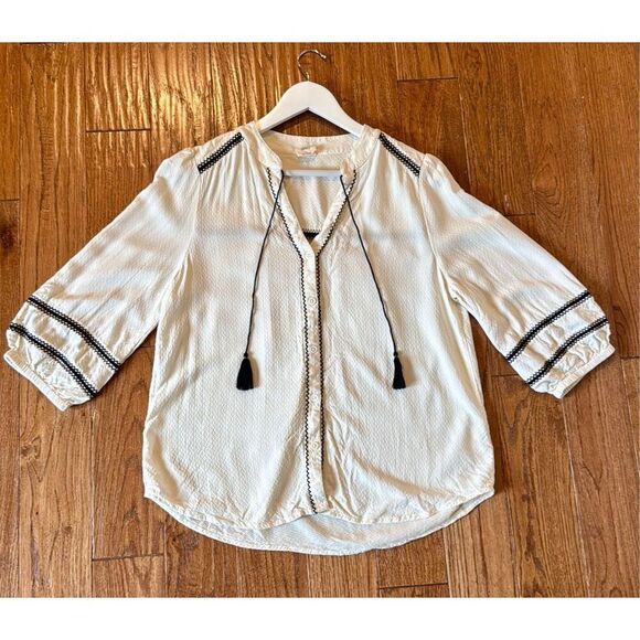 Matilda Jane Good Hart white embroidered peasant blouse small - Picture 3 of 10